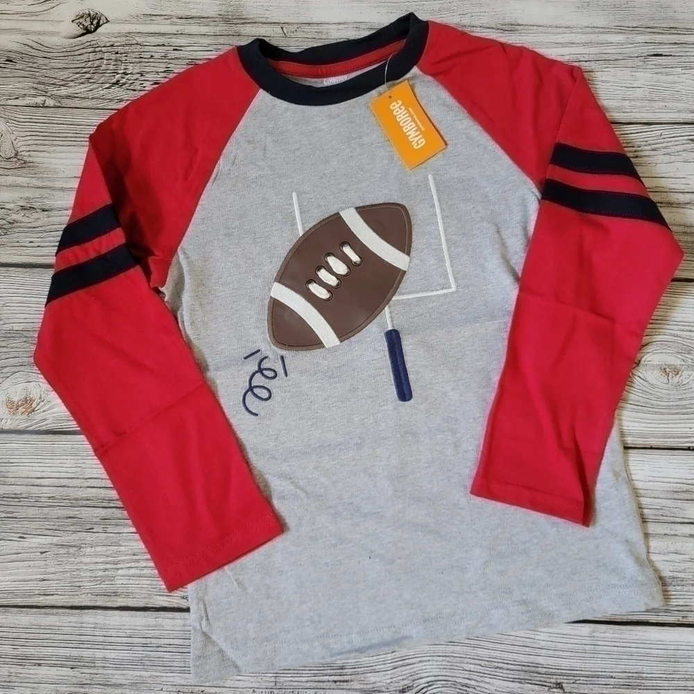 Gymboree Football Raglan Size 8 NWT